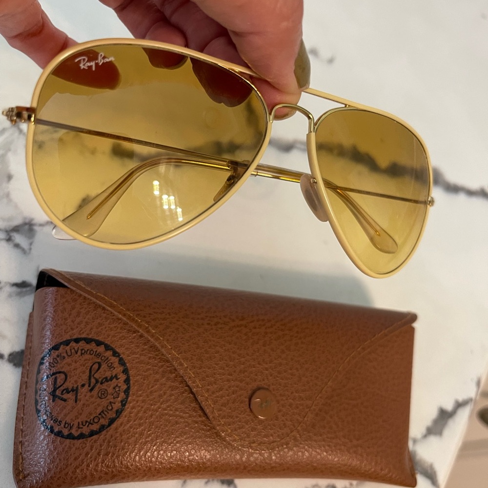 Vintage yellow Ray Bans